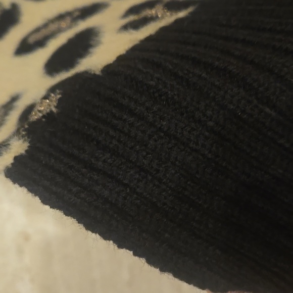 Ann Taylor Animal Print Scarf with Metallic Accent - Picture 3 of 7